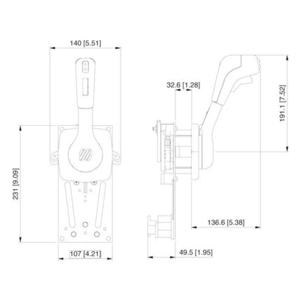 Ultraflex B310CH Afstandsbediening Dual Action Chroom