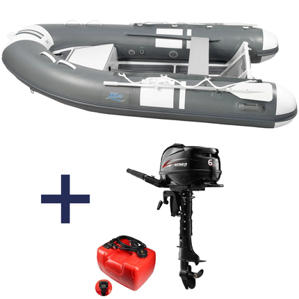 Hibo PRO Aluminium RIB Boot Style Grijs/Wit 3.00 Met Buitenboordmotor Hidea
