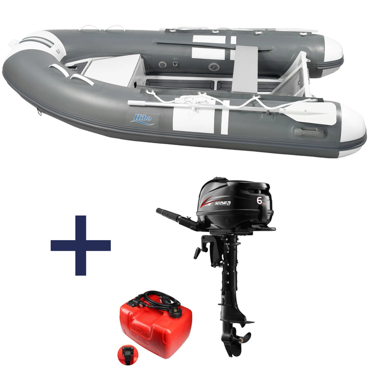Hibo PRO Aluminium RIB Boot Style Grijs/Wit 3.00 Met Buitenboordmotor Hidea