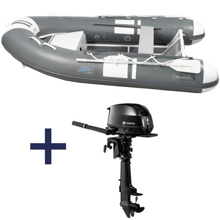 Hibo PRO Aluminium RIB Boot Style Grijs/Wit 3.00 Met Buitenboordmotor Tohatsu