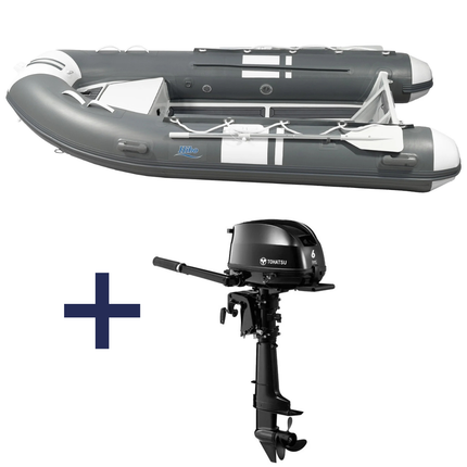 Hibo PRO Aluminium RIB Boot Style Grijs/Wit 3.30 Met Buitenboordmotor Tohatsu