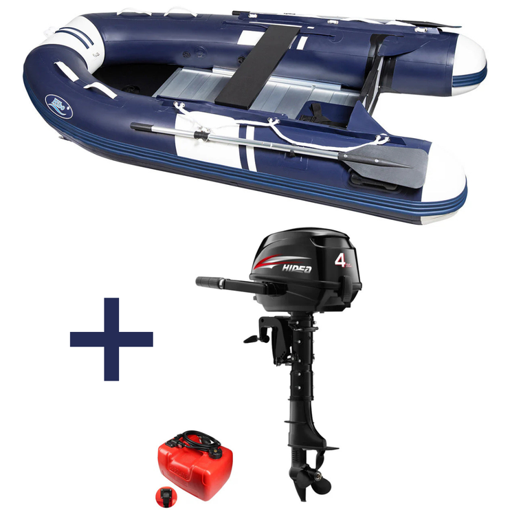 Hibo PRO Rubberboot Style Donkerblauw/Wit 3.00 Met Buitenboordmotor Hidea