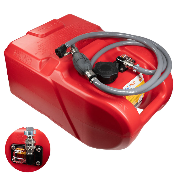 SeaFlo Luxe Benzinetank Set 12 liter Mercury/Mariner/Tohatsu